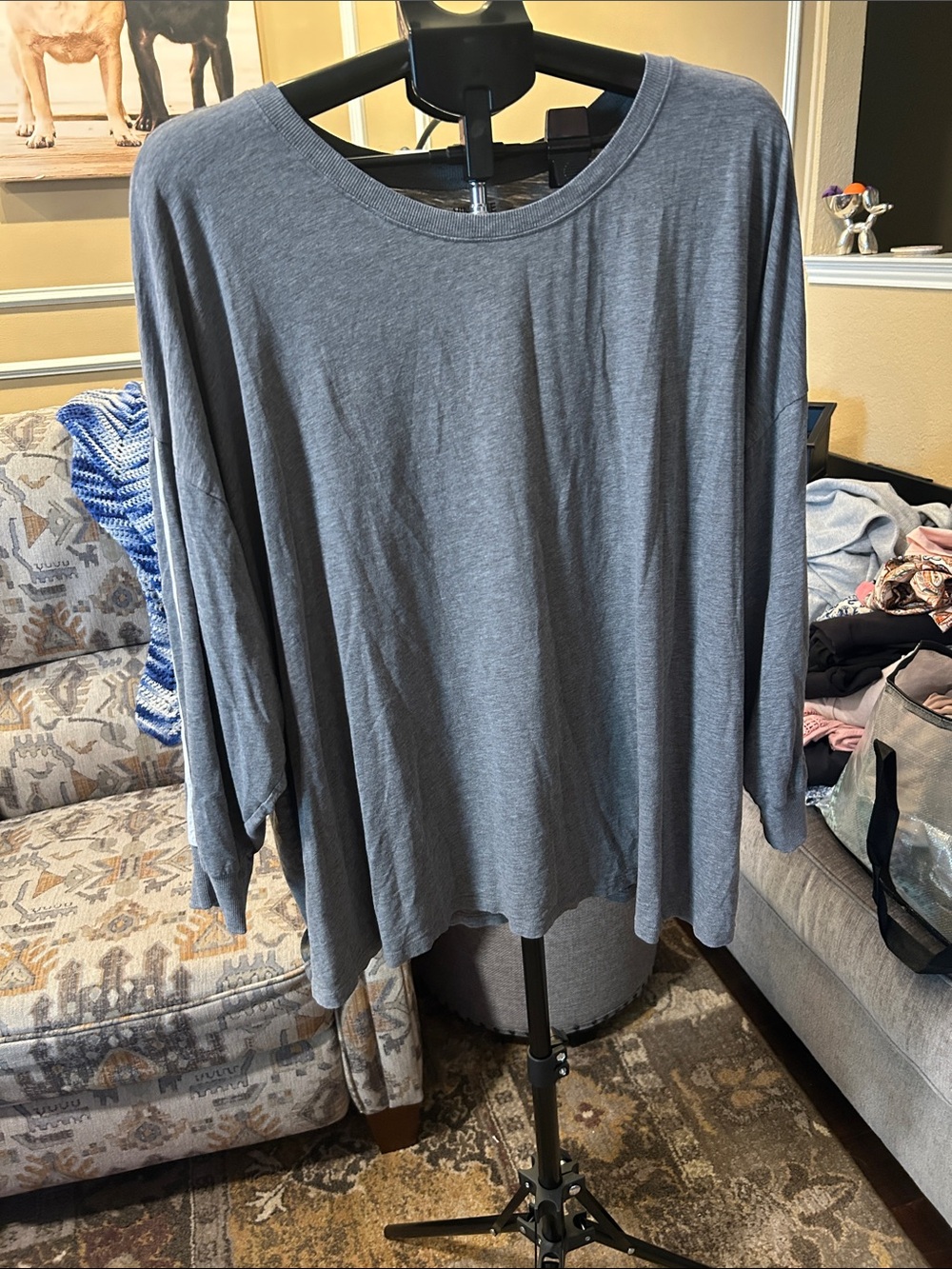 torrid Gray Long Sleeve Relaxed Women’s Tee